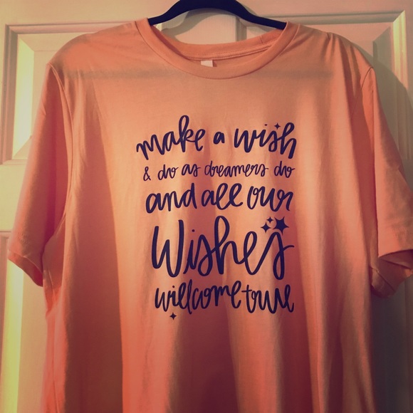 Disney Tops - Disney “Wishes” ✨💫 Fireworks Lyric Tee NWT